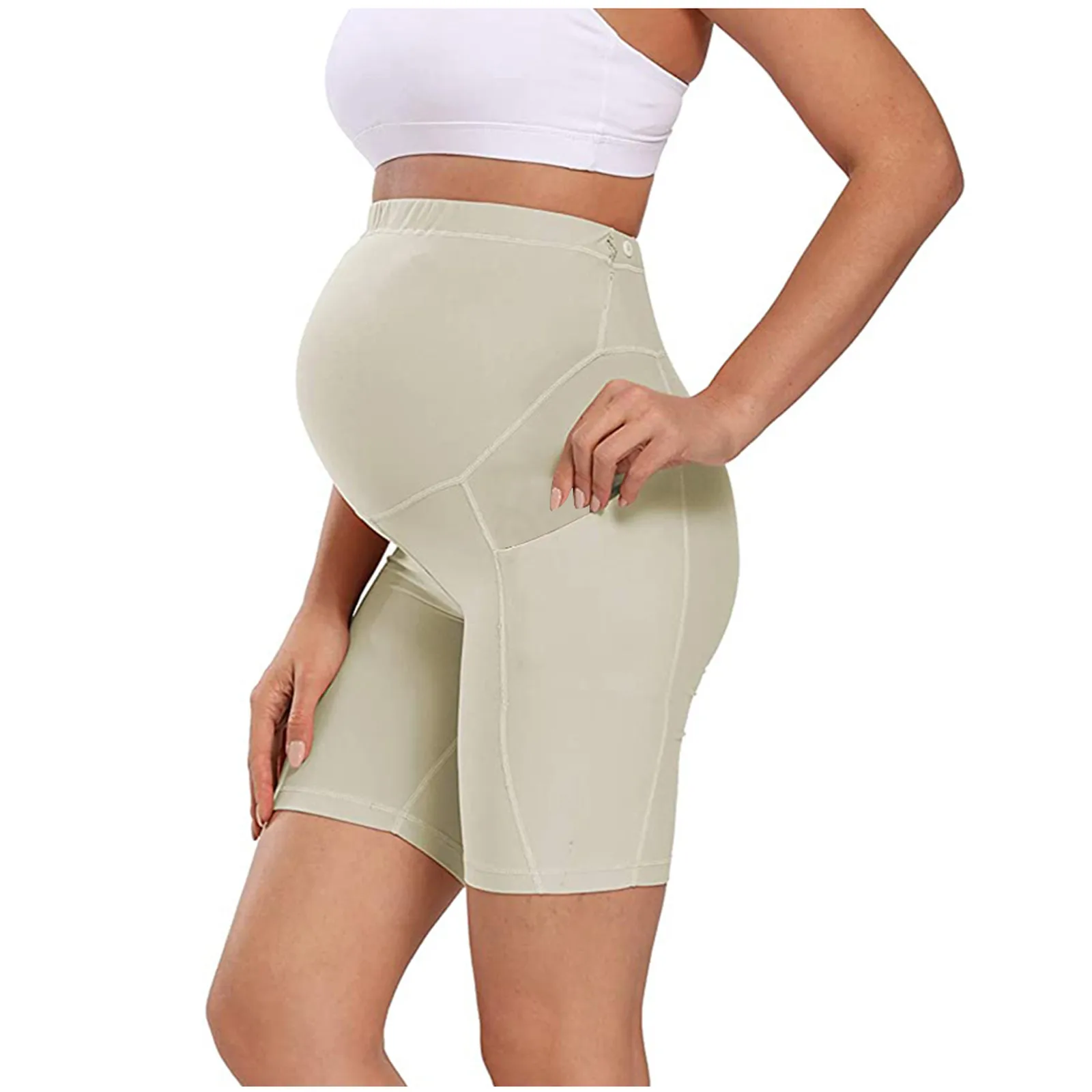 

Woman Mini Yoga Fitness Sports High Waist Slim Fashion Pregnant Maternity Pants Maternity pantses Feminina ropa embarazada
