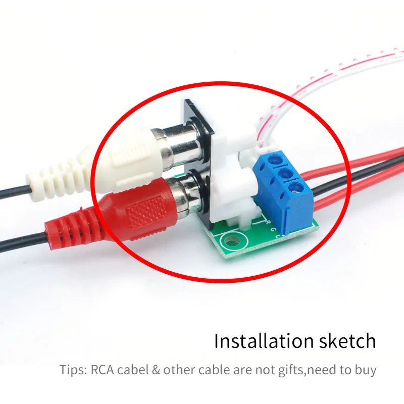 Соединительная плата UNISIAN RCA модуль разъема для 3p 2 54 мм 5 08 аудиосигнальный