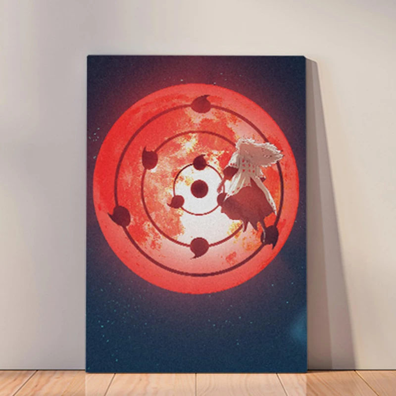 Картина на холсте Madara Uchiha SHARINGAN для декорирования гостиной, спальни, кабинета или общежития в стиле аниме.