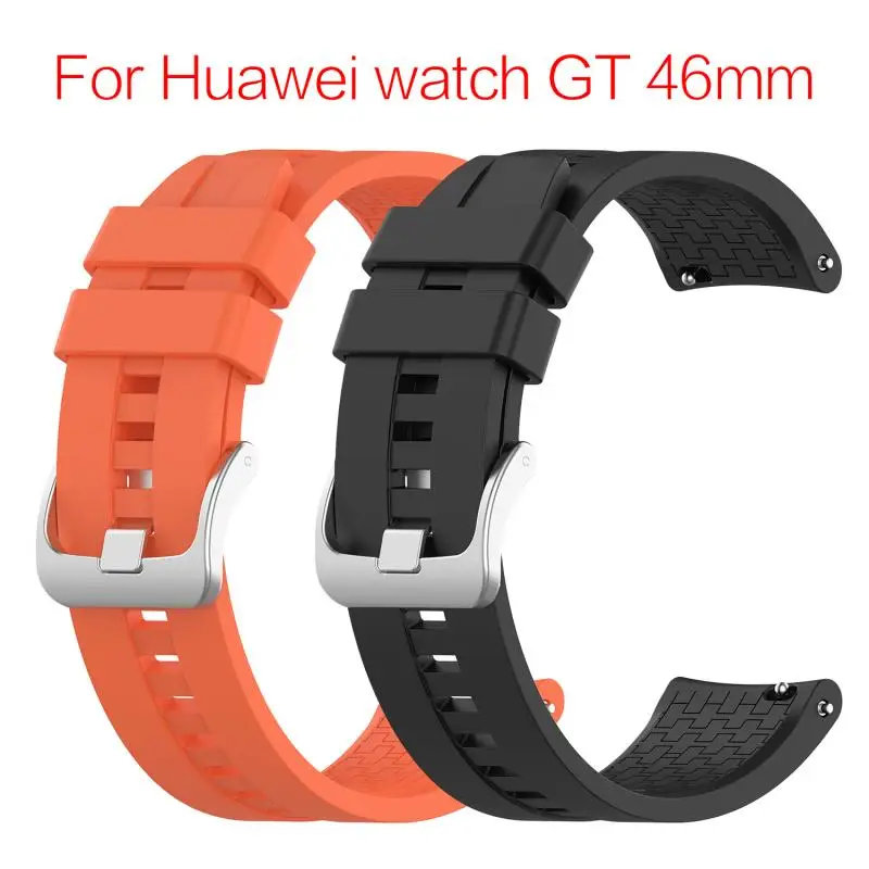 Ремешок силиконовый для Huawei watch GT 46 мм браслет huami amazfit gtr bip 22 мм|Смарт-аксессуары| |