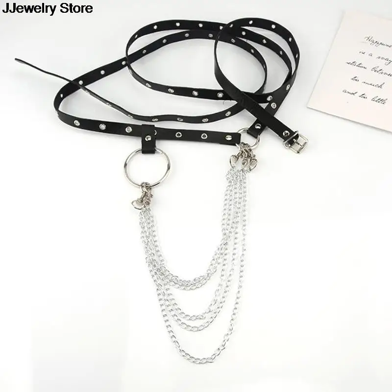 1 шт. женский кожаный ремень для юбки с металлической цепочкой - купить по