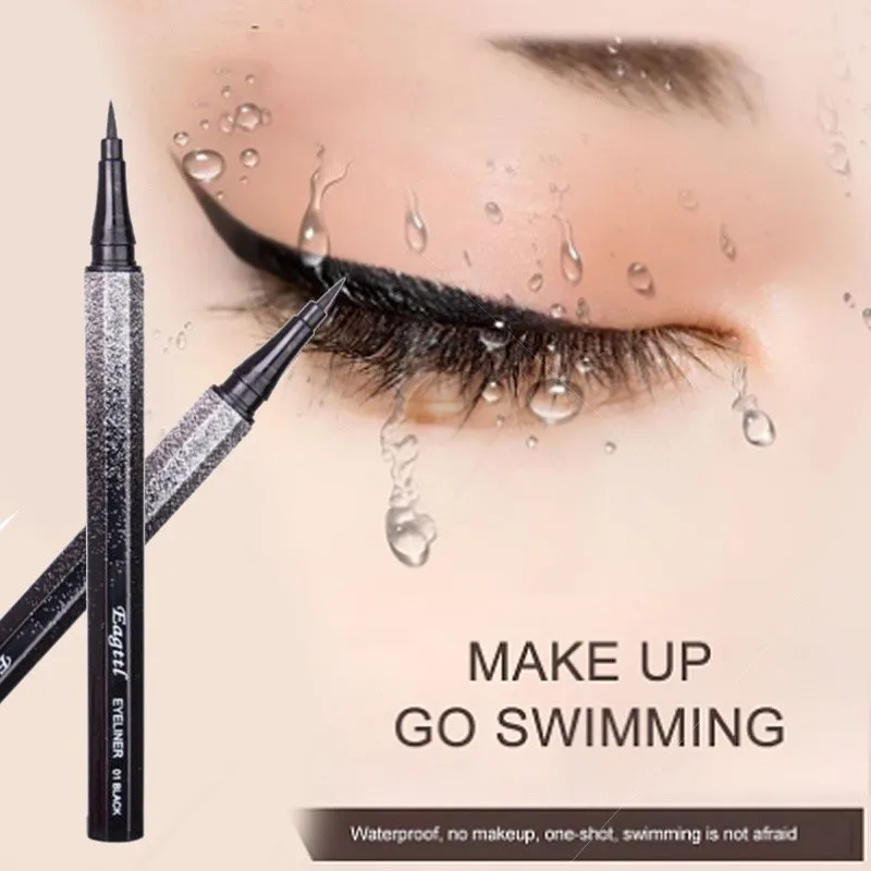 Макияж для глаз черно коричневый подводка карандаш водостойкая ручка бровей губ