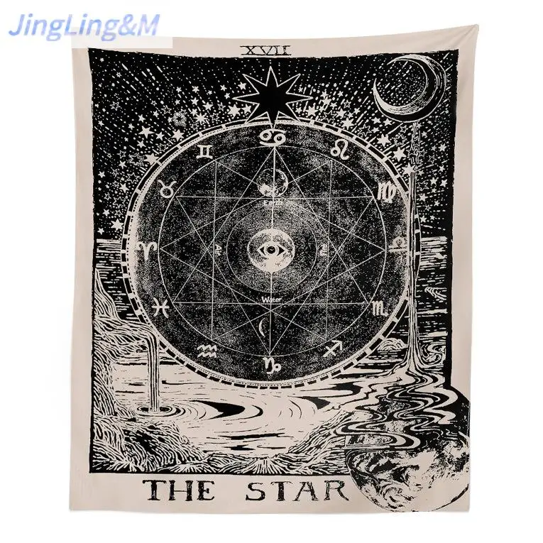 Гобелен матовая ткань для гадания солнца звезд Луны гобелены украшения дома