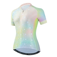 hot selling ladies cycling clothes keyiyuan bicycle shirts summer gradient color women jersey mtb ropa ciclismo mujer