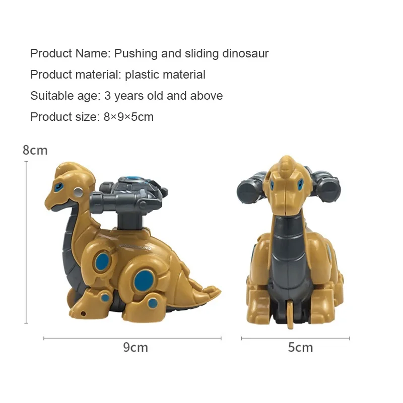 

Baby Toy Car 2-in-1 Press-slide Small Owl Dinosaur Snails Duck Kindergarten Gift Rocking Inertial Pull Back Car Toys