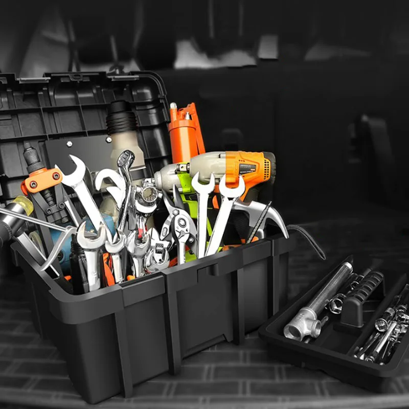 

Hardware toolbox plastic household portable box multifunctional electrician storage tool box industrial grade tool case