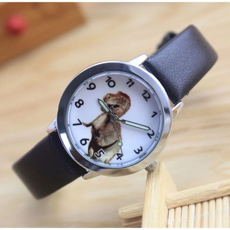 

New Brand Students Dinosaur Pattern Kids Watches Children Causal Quartz Wristwatch 3D Cartoon Boy Relogio Montres Kol Saati