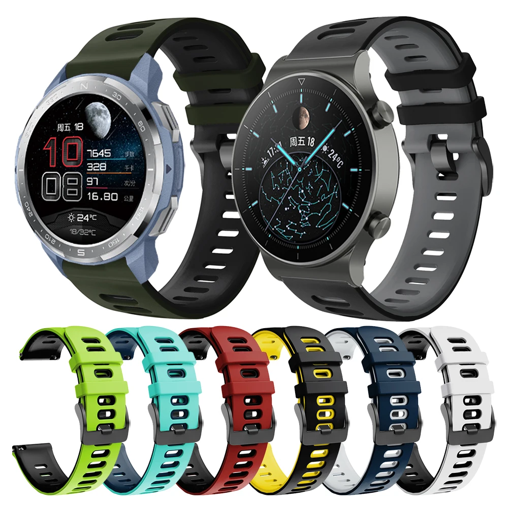 Ремешок силиконовый для HUAWEI Watch GT 2 Pro GT2 46 мм 42 спортивный браслет Honor GS / ES/ MagicWatch