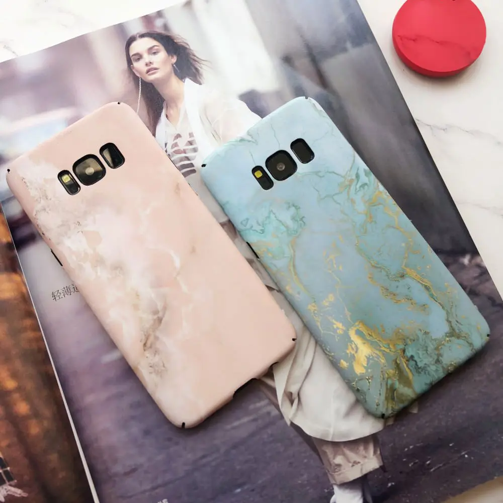 LAPOPNUT мраморный матовый тонкий Жесткий ПК Защитный чехол для Samsung S10e S7 Edge бампер