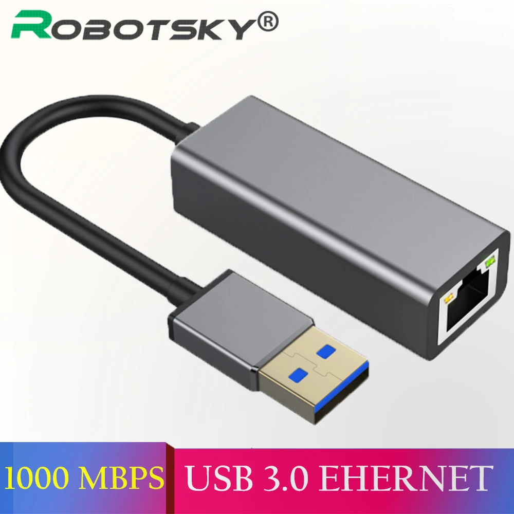 

USB 3.0 Gigabit Ethernet Network Card RJ45 Lan Adapter 10/100/1000 Mbps Ethernet Converter Realtek RTL8153 For Laptop PC Win8 10