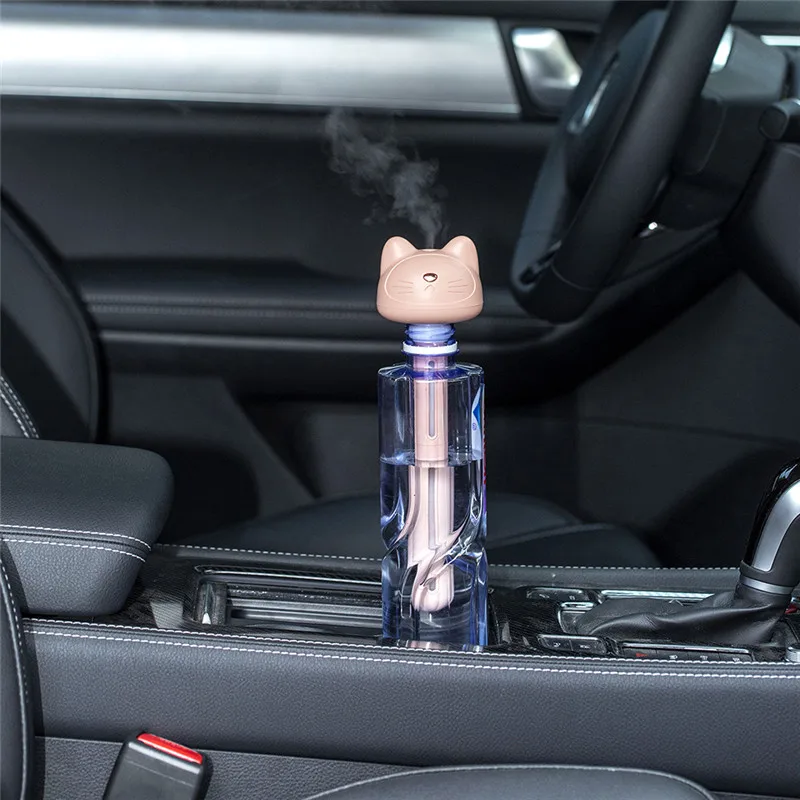 

Portable Cat Air Humidifier USB Donut Bottle Aroma Diffuser Detachable For Office Mist Maker Humidification For Home Gift