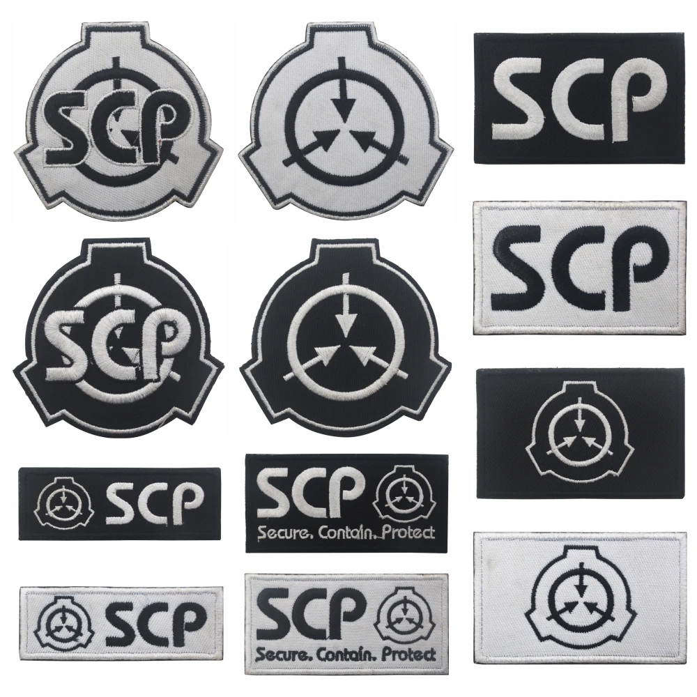 SCP Embroidery Patch Military Armband Badge Applique Secure Contain Protect Supernatural Arrow Tactical Decorative Patches