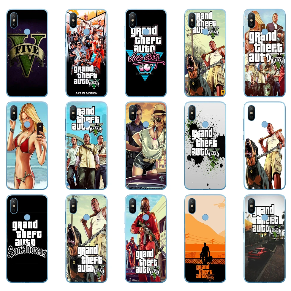 Мягкий силиконовый чехол 33DD Grand Theft Auto GTA V для Xiaomi Redmi 6 6a mi 8 a2 lite note 5 pro 7