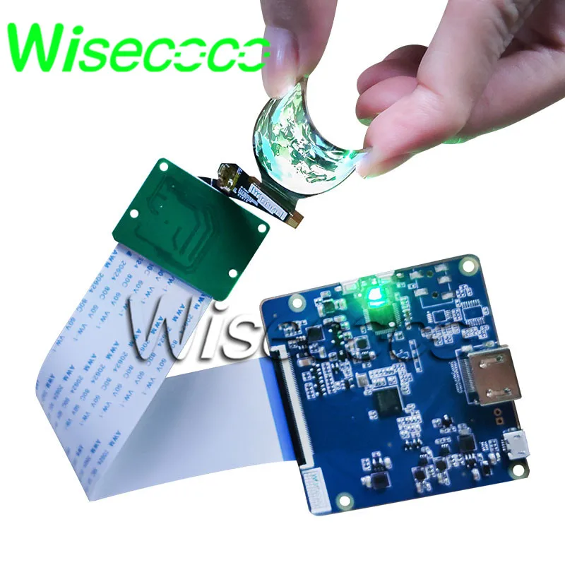 Гибкий Oled дисплей Wisecoco диагональю 1 39 дюйма Круглый Amoled экран плата драйвера Hdmi Mipi