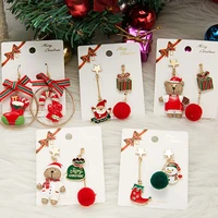 santa claus earrings unusual accessories for christmas party girls fashion girlfriends gift drop earrings for woman