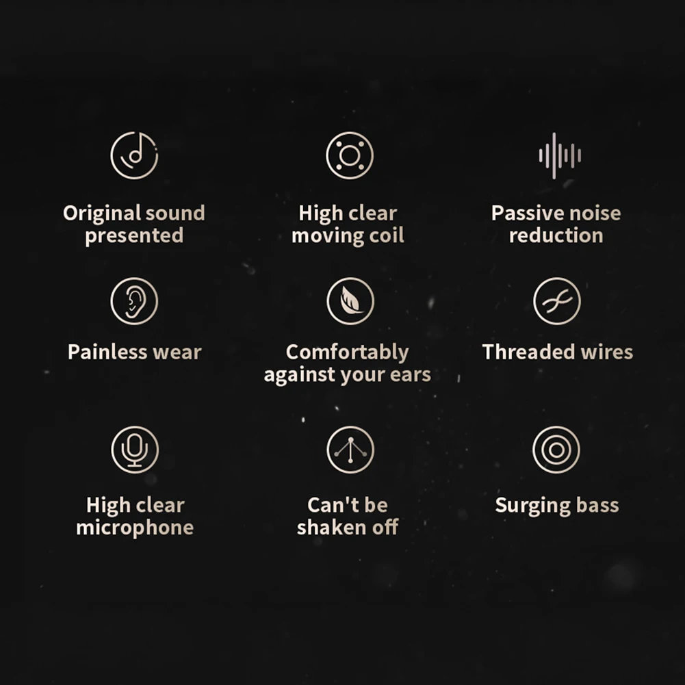 

Fashion Portable In-Ear Heavy Bass Music Wired Earphones Sport Earpiece With Mic Comfortable To Wear