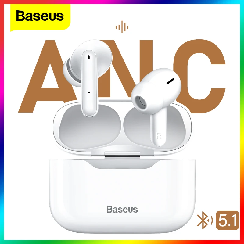 

Baseus S1 ANC Active Noise Cancelling Bluetooth 5.1 Earphone TWS True Wireless Earbud Hi-Fi Audio Gaming Headphone Touch Control