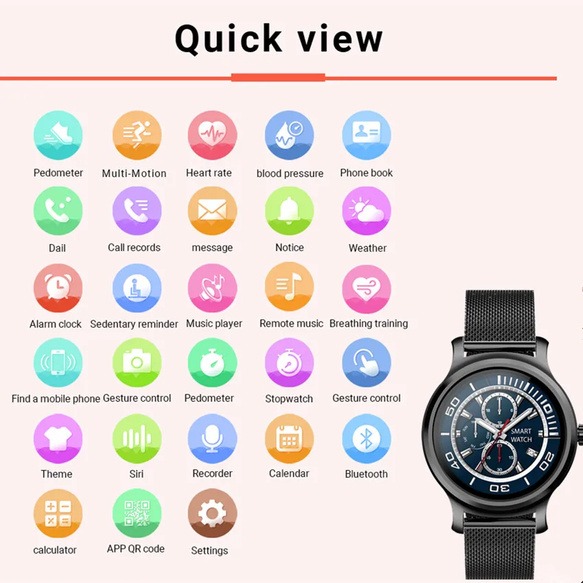 

ASKMEER R2 Smart Watch Men Women Heart Rate Monitor Touch Smartwatch IP67 Full Screen Touch Bluetooth Call Fashion Smart Watch
