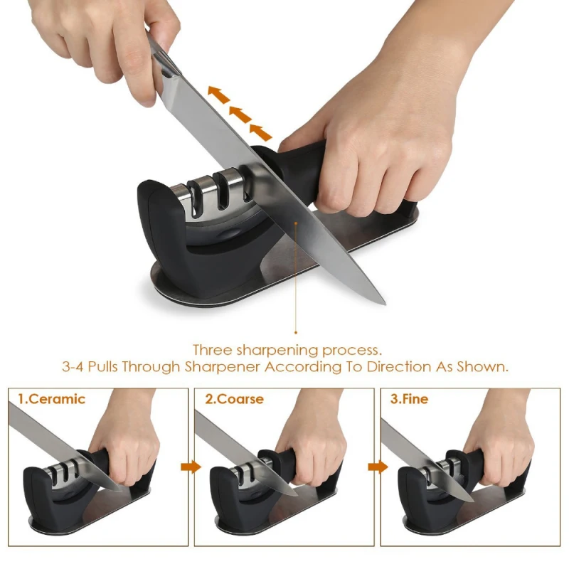 

Brand Knife Sharpener Ceramic Knives Sharpening Diamond Grinding Wheel Tungsten Steel Matel Amolador De Faca