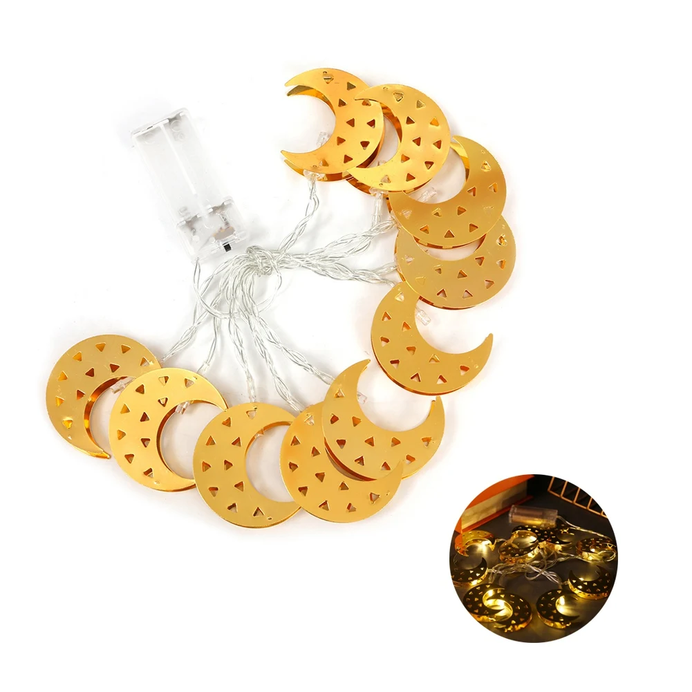 

Ramadan Lantern Light String Eid Mubarak Decoration Lamps ,1.65M 10 Lights 2 AA Battery-Powered Holiday DIY LED Lights Battery