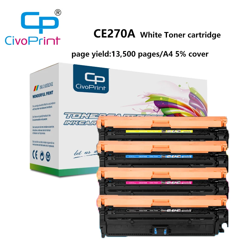 Картридж с тонером CE271A CE272A CE273A 650A CP5525N CP5225DN совместимый цветным лазерным