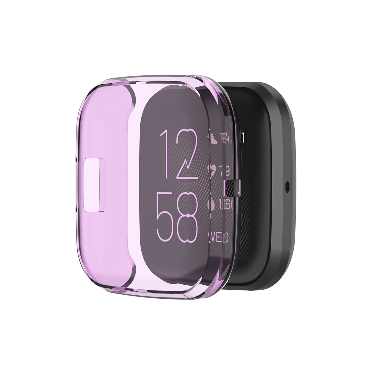 ТПУ прозрачный силикон чехол для Fitbit Versa 2 Смарт-часы защитный чехол Versa2 полноэкранный Корпус Чехлы Сменные аксессуары ремешок