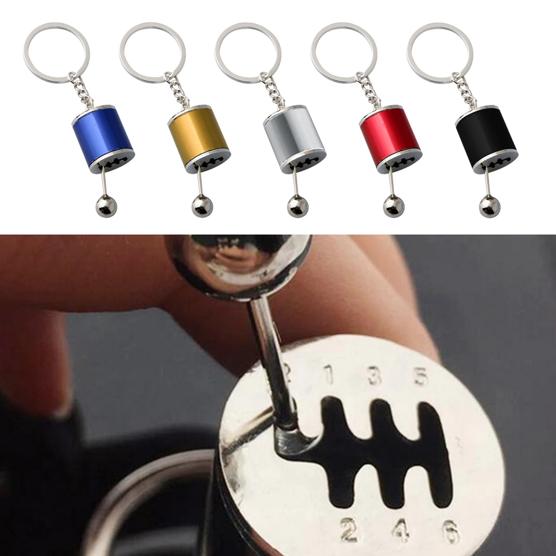 Брелок-кольцо для тюнинга переключения передач 5 цветов турбо-брелки автомобиля 6