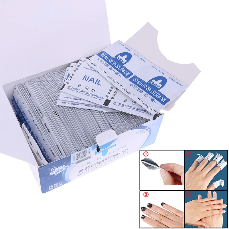 

200pcs UV Gel Nail Polish Remover Tool Nail Art Cleaning Wipes Pad Nail Polish Remover Wraps Manicure Tools