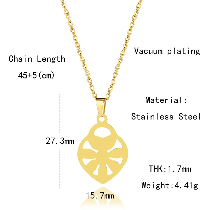 

304 Stainless Steel Necklace Safe Lock Pendants Heart Chain Necklace Wholesale Accessories Female 18K Gold Plated Color Gifts