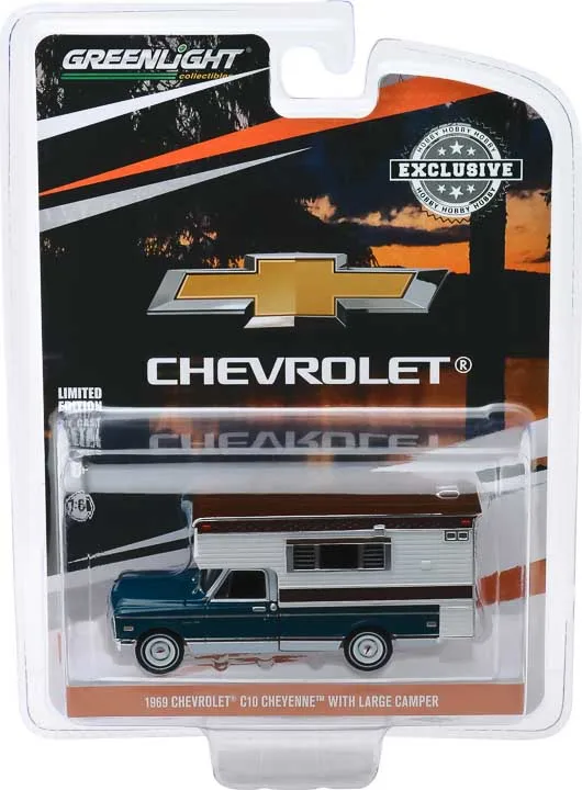 

GreenLight автомобиля 1:64 1969 Chevys C10 Cheyennes коллекция металлическая конструкция с литьем под давлением имитационная модель Машинки Игрушки
