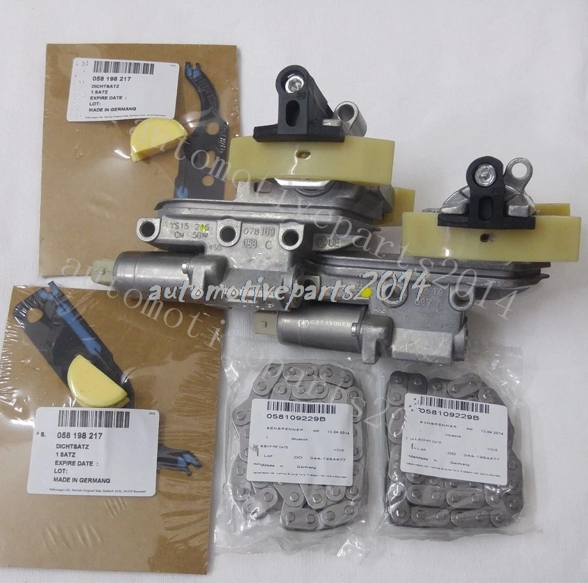 

Новый 1 пара подлинный OEM набор натяжителя цепи ГРМ для AUDI A4 A6 Passat 2,7 2,8