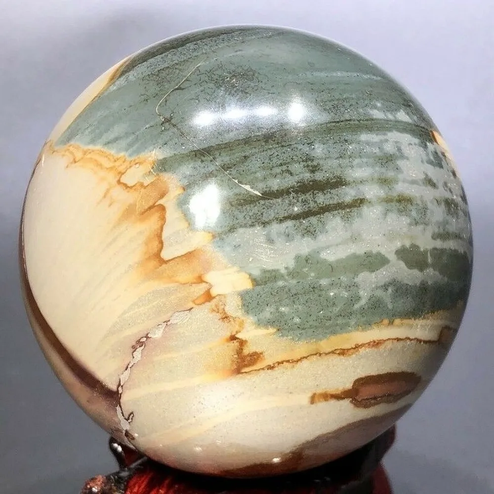 

1pcs Gorgeous Natural Ocean Jasper Crystal Sphere Ball