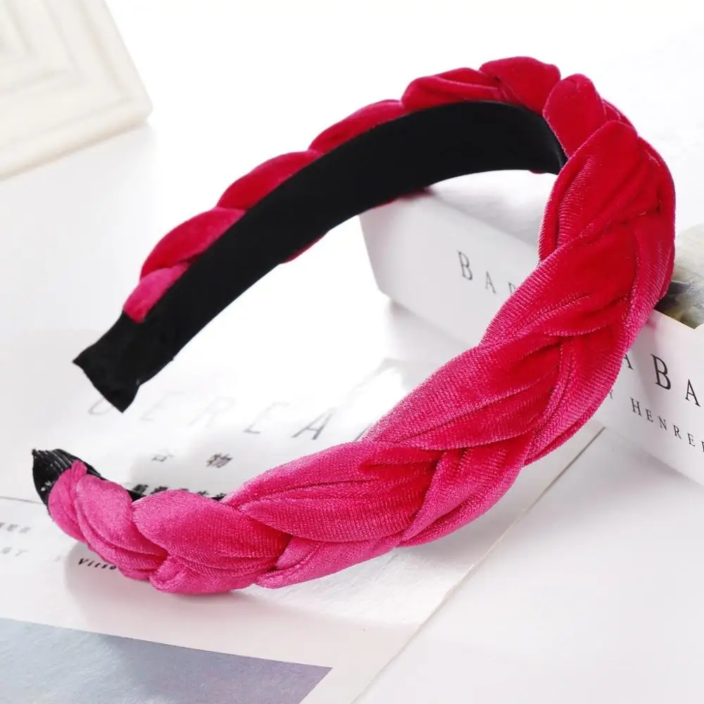 

HanXi Hair Opaski Wide Weaving Hairbands Braided Headband Hair Hoop Fashion Hair Bands Bezel Headdress