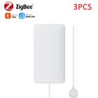 Умный детектор воды Zigbee Tuya, устройство с оповещением об утечке воды, работает с приложением Tuya SmartSmart Life
