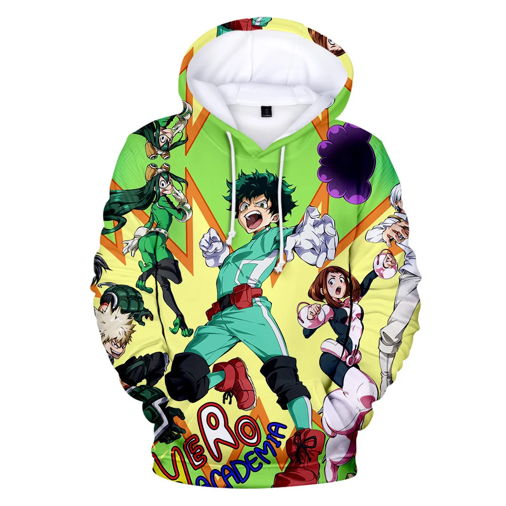 

My Hero Academy Cosplay Costumes College Uniform Japanese Anime 3D Printing Oversized Men's Hoodie Sweatshirt Boku No Hero Acade