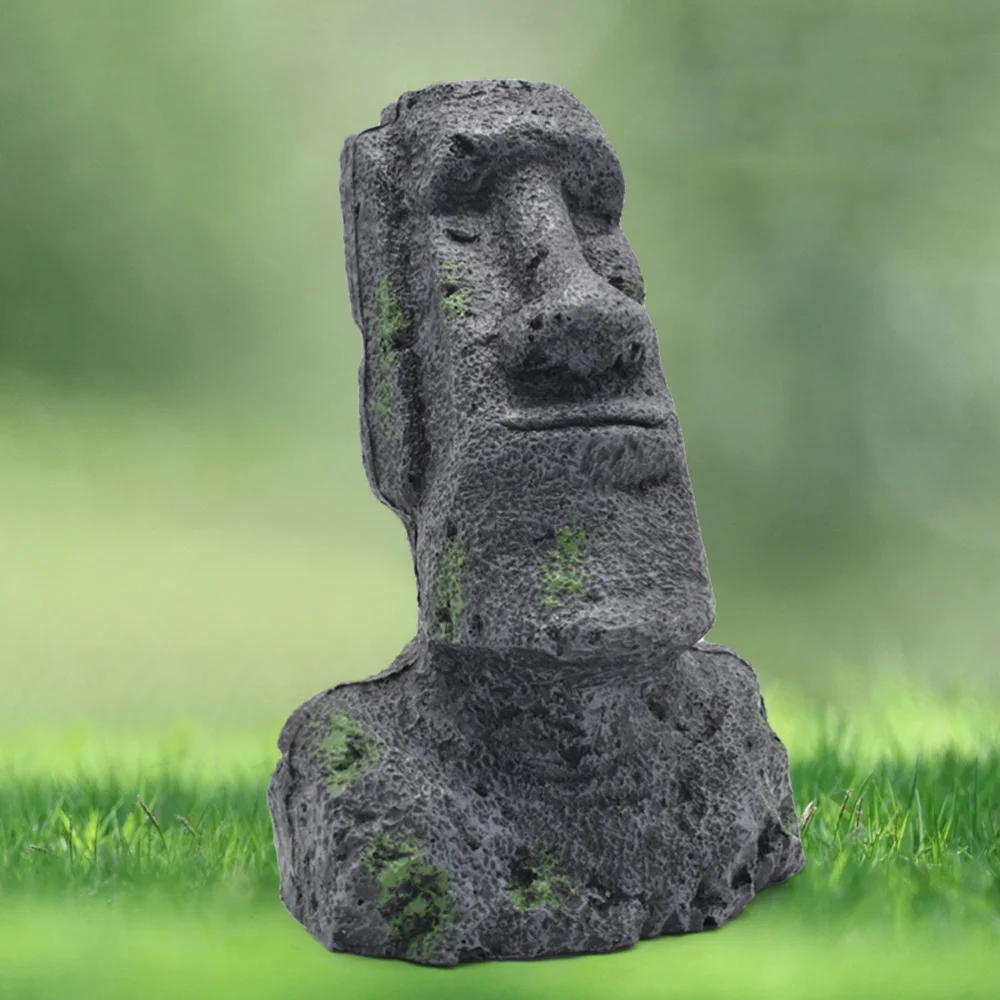 Пасхальный остров камень античный Римский портрет Смола Искусственный Аквариум