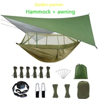 portable travel hammock with rain fly tarpoutdoor backpacking hammock tree strap carabiner very suitable for camping hiking