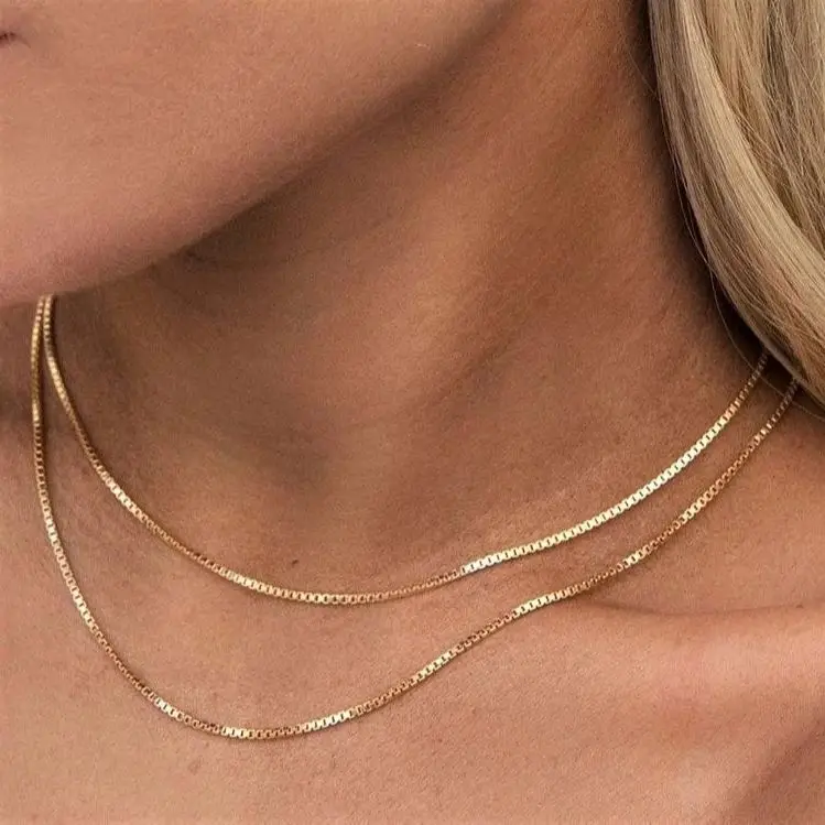 Ожерелье Макси Collares Collier простые ювелирные аксессуары 0 65 мм 1 Толстая тонкая