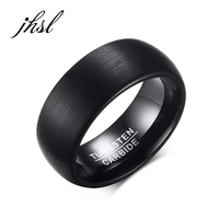 jhsl high quality tungsten man male men rings black matte finish fashion jewelry anniversary christmas gift size 7 8 9 10 11 12