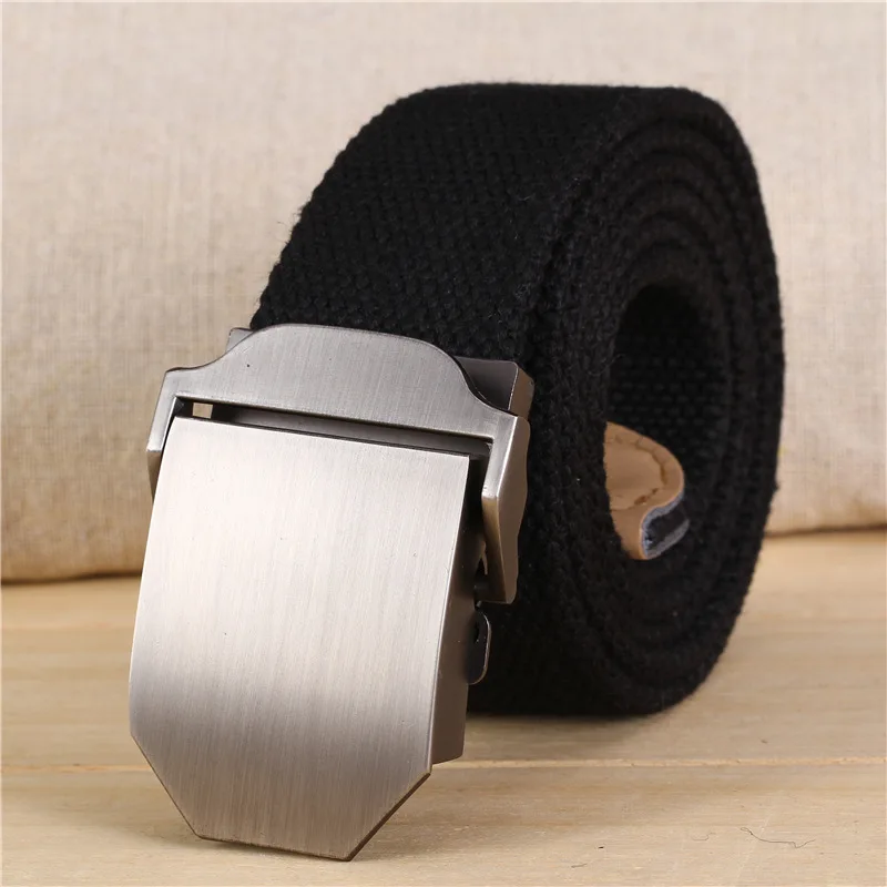 

High Quality Canvas Belt Unisex Luxury Strap Tactical Military Canvas Waistband Outdoor Training Belt Metal Automatic Buckle