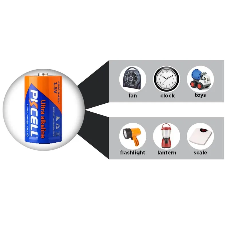 6 щелочных аккумуляторов AM 1 LR20 MN1300 R20 R20P для фонариков игрушек громкоговорителей