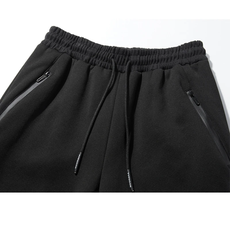 Брюки мужские утепленные флисовые джоггеры с высокой талией спортивные штаны