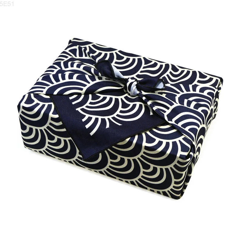 

Furoshiki Japanese style table cloth with wind, meal mat package, Bento cloth with wind, gift package with waveEco-Friendly