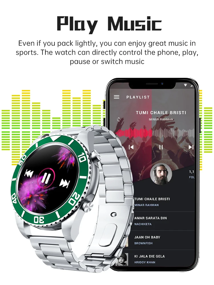 2021 new fashion sw5 smart watch full touch fine steel strap men sport watch bluetooth call for apple watch samsung huawei phone free global shipping