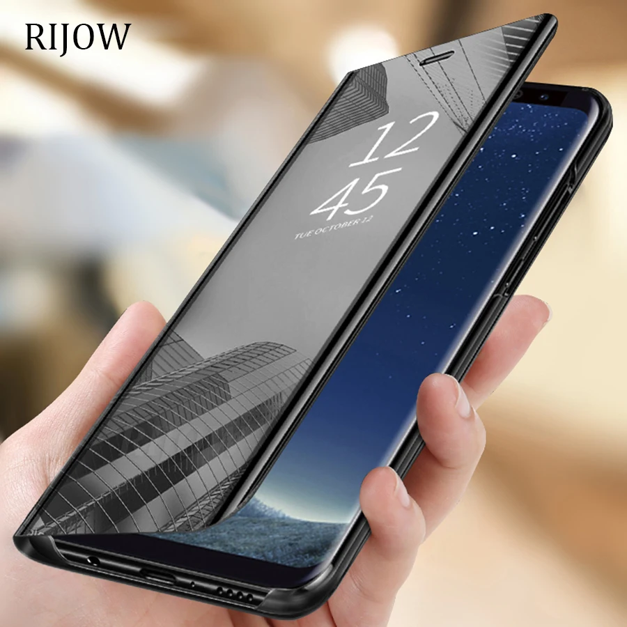 Умный зеркальный чехол для Xiaomi Redmi Note 10 Pro 10s кожаный флип-чехол с подставкой Mi 9 11