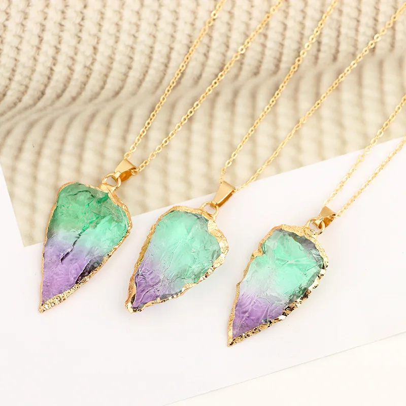 Ожерелье Неправильной геометрической формы с натуральным камнем | Украшения и