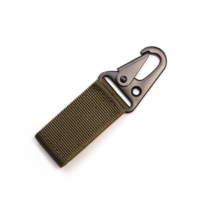 army green Молл прикрепить Зажим для ремня тканевый рюкзак ремешок зарисовка Застежка карабин для активного отдыха Кемпинг Вода вешалка для бутылок боевой держатель крюк - Цвет: army green