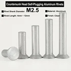 200 шт.100 шт. M2, 5x4 мм  12 мм твердые алюминиевые заклепки с потайной головкой, самоподключающиеся заклепки GB869