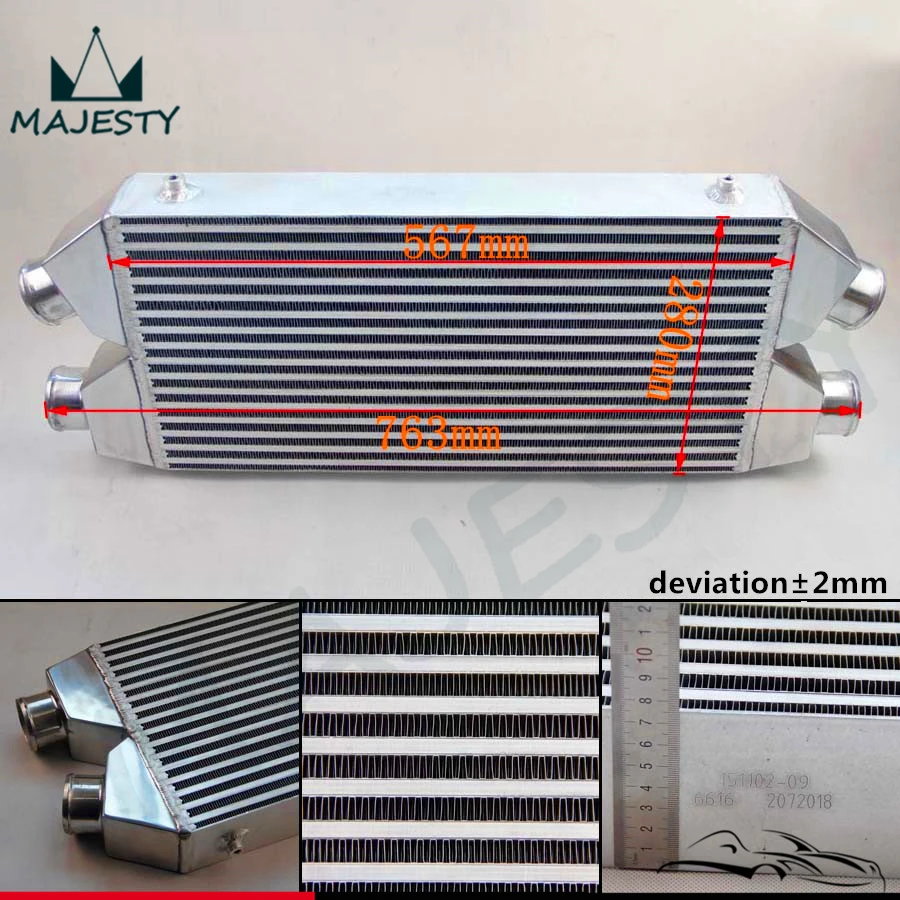 Система турбонаддува двойной турбо FMIC Двойной вход и выход 2 5 дюйма/63 мм