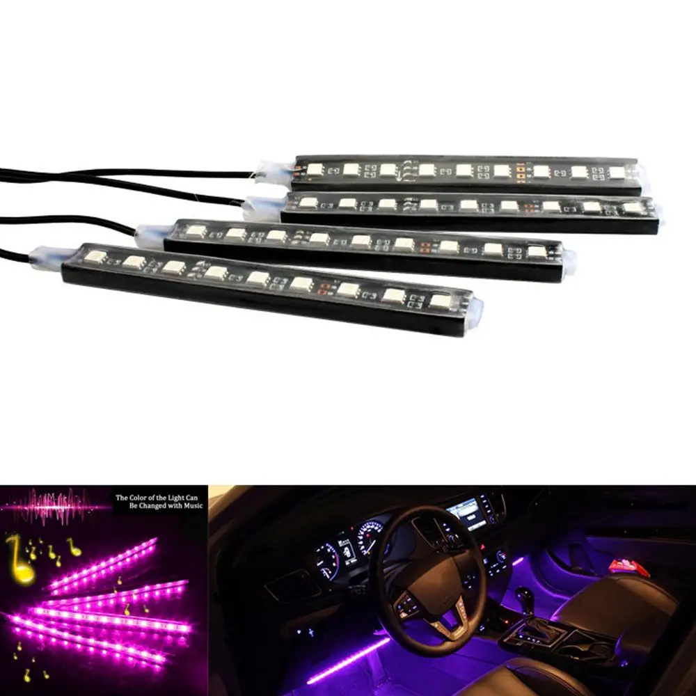 

Vehemo One To Four Foot Light Decorative Lights Car Modeling for Remote Control Ambient Light New Auto Lamp for Multi-Mode